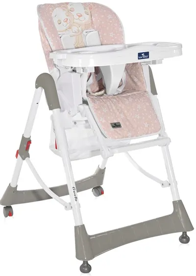 Scaun de masa pentru copii Lorelli - Gusto, Satin Pink Hug, roz