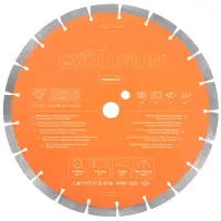 Disc Premium diamantat segmentat multifunctional, pentru masinile de taiat Evolution 300mm, Ø300 x 25.4 mm