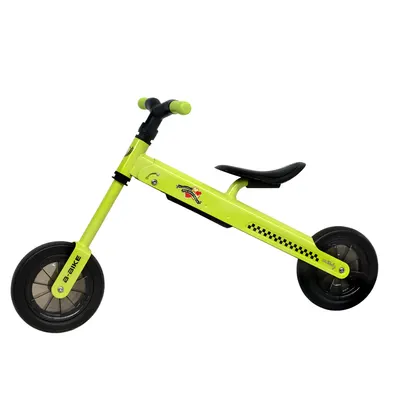 Bicicleta copii fara pedale Balance B-Bike Green, cadru pliabil, varsta 2-4 ani, roti din cauciuc