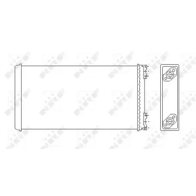 Schimbator caldura, incalzire habitaclu NRF 53544
