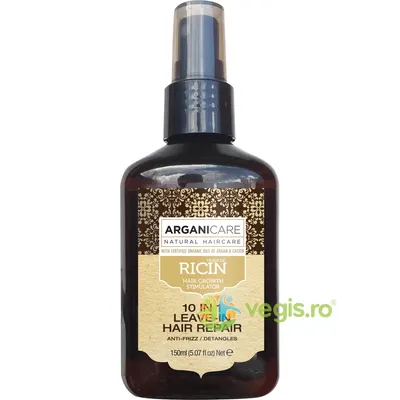 Spray Reparator fara Clatire pentru Par 10 in 1 cu Ulei de Ricin 150ml