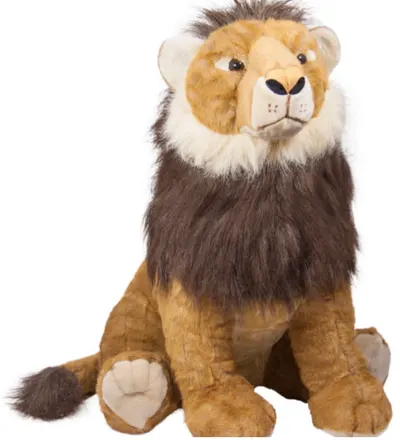 Jucărie de pluș Amek Toys - Leu de pluș așezat, 80 cm