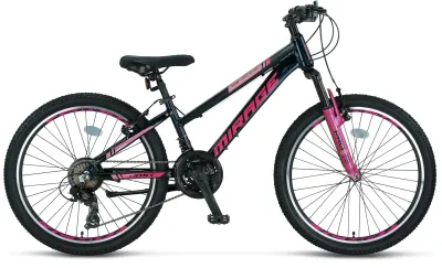 Bicicleta copii UMIT Mirage Girls, culoare antracit roz, roata 20 , cadru aluminiu
