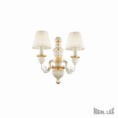 aplica Flora, 2 becuri, dulie E14, L:480 mm, H:395 mm, Alb