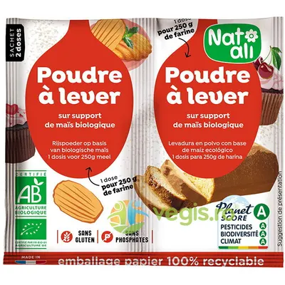 Praf de Copt fara Gluten Ecologic/Bio 2x7g