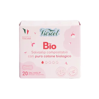 Protej slip din bumbac compostabil ecologic 1 picatura 20buc Vivicot