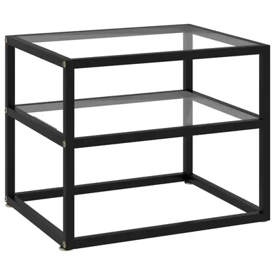 vidaXL Masă consolă, transparent, 50 x 40 x 40 cm, sticlă securizată