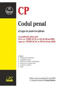 Codul penal si Legea de punere in aplicare Act. iunie 2022