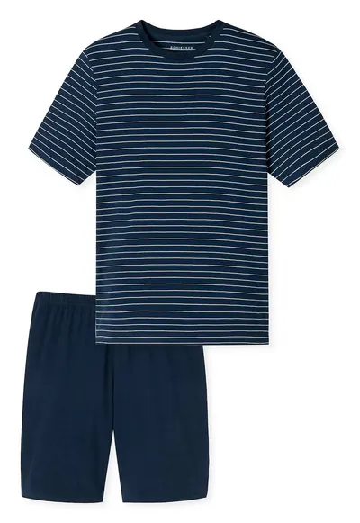 Schiesse - Pijama de bumbac cu maneci scurte - Albastru inchis