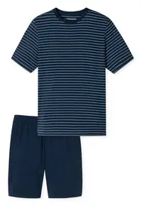 Schiesse - Pijama de bumbac cu maneci scurte - Albastru inchis