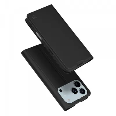 Husa pentru Apple iPhone 17 Pro Max, Techsuit, Magskin Book, Neagra