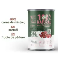 Fresh Farm Goulash, cu mistret, cartofi si fructe de padure, hrana umeda pentru caini, fara cereale, 400 gr