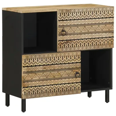 Gossi dulap, 80x33,5x75 cm, lemn masiv de mango brut