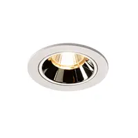 Spot incastrat, NUMINOS S Ceiling lights, white Indoor LED recessed ceiling light white/chrome 3000K 20° gimballed, rotating and pivoting, including leaf springs,