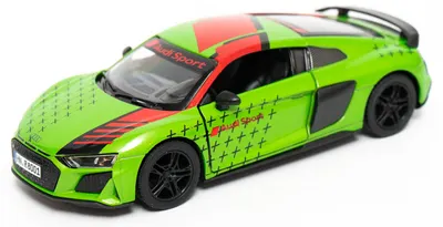 Mașinuță metalică Kinsmart Livery Edition - 2020 Audi R8 Coupe, 1:36, verde