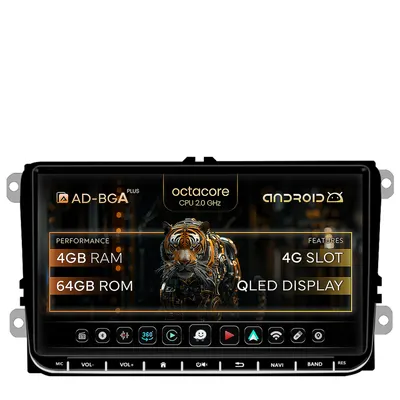 Navigatie Volkswagen, Skoda, Seat, Android 13, A-Octacore 4GB RAM + 64GB ROM, 9 Inch - AD-BGAW9AC