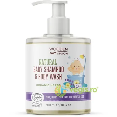Sampon si Gel de Dus pentru Copii si Bebelusi Organic Herbs 0+ Luni Bio 300ml
