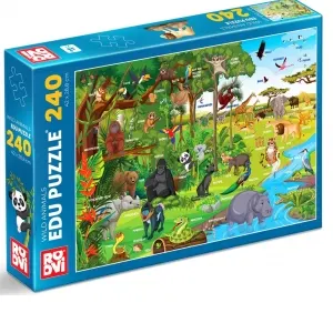 Puzzle pentru copii Animale salbatice / Wild Animals, 240 piese