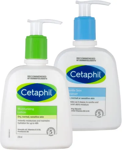 Cetaphil Set - Emulsie de curățare și loțiune pentru față și corp, 2 х 236 ml