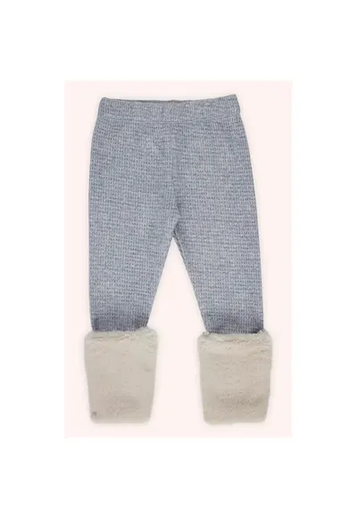 Pantaloni lungi tricotati - cu blanita - - It`s Our Nature - Blue - pentru fetite - Albastru deschis/Albastru