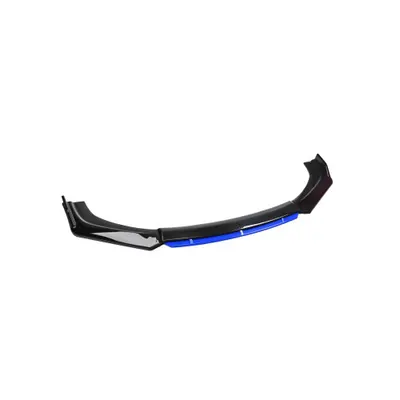 Prelungire bara fata universala spoiler auto negru lucios cu albastru 175 cm din ABS flexibil 4 piese Cod: SP1005-3