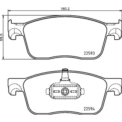 Set placute frana, frana disc TEXTAR 2259301