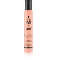 Schwarzkopf Taft x Gliss spumă pentru volum și forma coafurii, cu protecție termică pentru par ondulat si cret