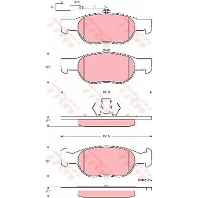 Set placute frana, frana disc TRW GDB1564