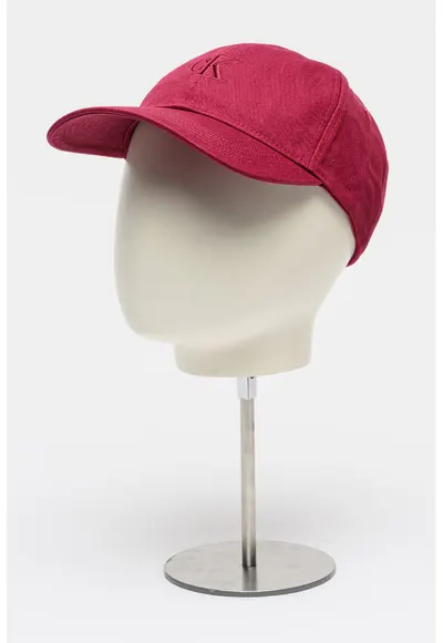 Sapca baseball din bumbac cu broderie logo - Rosu inchis