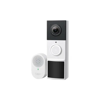 Sonerie video wireless smart TP-Link Tapo D210, 3MP, 1.18 mm, acumulator 6400 mAh, spot LED, IR 7.6 m, slot card, control de pe telefon