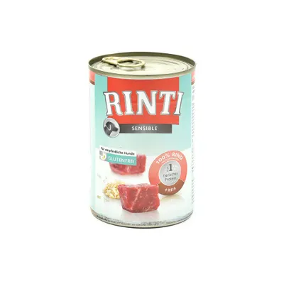 Hrana umeda pentru caini Rinti Sensible cu vita si orez 400 g