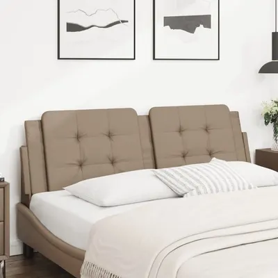 vidaXL Pernă pentru tăblie pat, Zadar, cappuccino, 160 cm, piele artificială