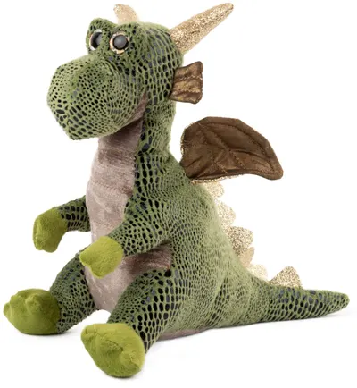 Jucărie de pluș Amek Toys - Dragon, verde, 22 cm