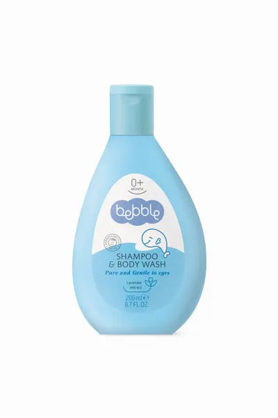Gel de dus si sampon pentru copii Bebble Lavanda,200 ml,formula fara lacrimi