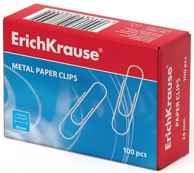 Agrafe de hartie Erich Krause - 28 mm, 100 bucati