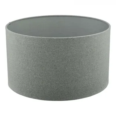 Abajur Pyramid Grey Linen Drum Shade 35cm