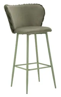 Mauro Ferretti Scaun De Bar Alaska -B- Verde Set 2 Bucăți Cm 55X58X106 (Înălțime Șezut Cm 77) | Aosom Romania