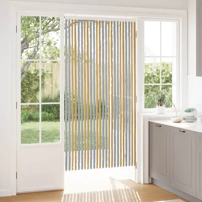 vidaXL Perdea pentru insecte din chenille Gri și Bej 100 x 200 cm