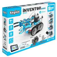 Constructor 10 in 1 Engino Inventor Robotized - Ginobot, cu motor suplimentar, 248 piese