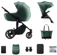 Cărucior pentru bebeluși 2 în 1 Kinderkraft - Prime 2, Dark Green