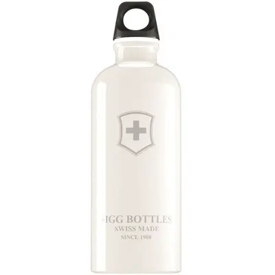 Bidon Sigg din aluminiu Swiss Emblem White 0,6L