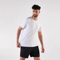 Tricou de alergare Kiprun Run 100 Alb Bărbaţi
