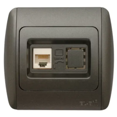 Zirve Priza UTP 1xRJ45 Cat6E ST Fume