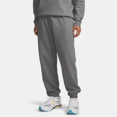 Pantaloni de jogging UA Icon Fleece gri pentru bărbați