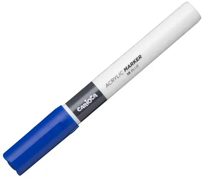 Marker acrilic Carioca Plus - Van Orton, 2.0 mm, albastru închis
