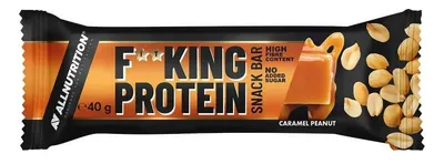 AllNutrition Fitking Protein Snack Bar, caramel și arahide, 40 g