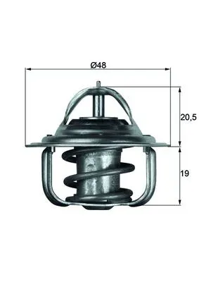 Termostat Lichid Racire (88 C) Potrivit Chevrolet Aveo Kalos, Lacetti; Ford Capri Iii, Corsair, Escort Ii, Escort Iii, Escort Iii Express, Escort Iv, Escort Iv Express, Escort V 1.1-2.3 10.65