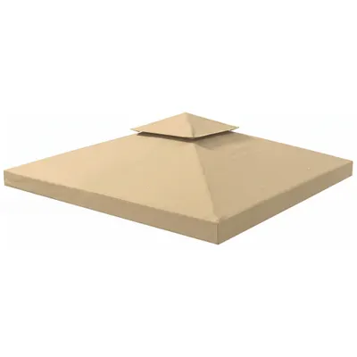 Outsunny Acoperiș de Rezervă pentru pavilion de Grădină Pânză de Rezervă pentru pavilion tonel Tendă 3 x 3 m Bej | Aosom Romania