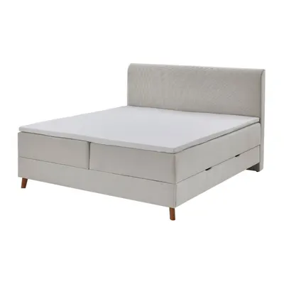 Pat boxspring bej cu spațiu de depozitare 180x200 cm Memphis - Meise Möbel