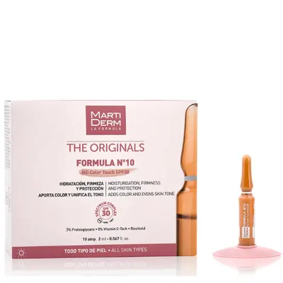 Fiole uniformizare ten Formula nr. 10 HD Color Touch cu SPF 30, Martiderm | 10 fiole
